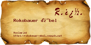 Rokobauer Ábel névjegykártya